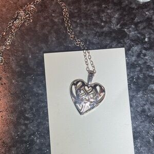 Heart Pendant Sterling Silver Necklace